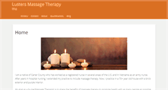 Desktop Screenshot of lustersmassagetherapy.com