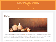 Tablet Screenshot of lustersmassagetherapy.com